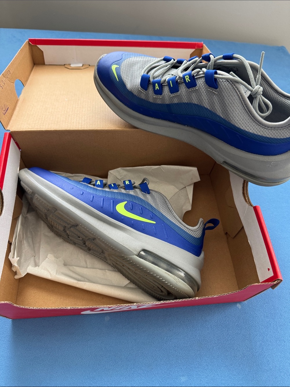 Nike Blue & Gray Sneakers with Volt Swoosh